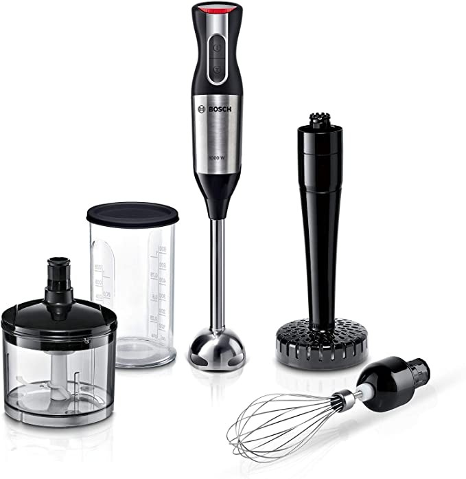 Bosch ErgoMixx Style Hand Mixer MS6CM6155, 1000W, Stainless Steel/Black